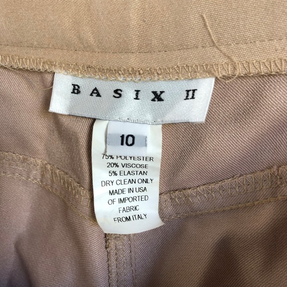 Basix II Beige Slacks with Button Ornamentation - Picture 5 of 5